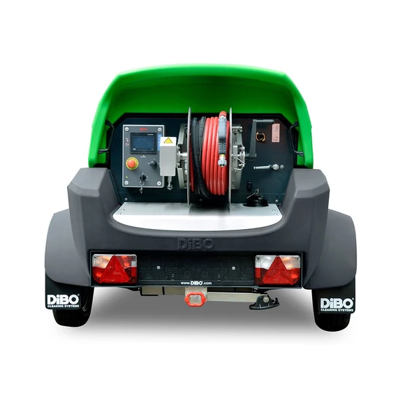 DiBO JMB-S utánfutóba épített tisztítógép beépített diesel üzemű motorral és vízmelegítővel
